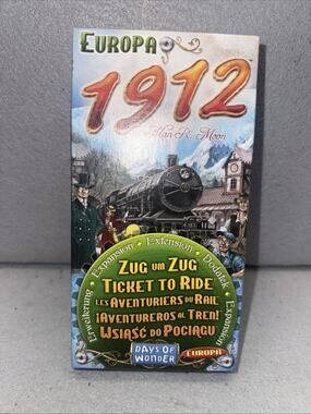 Ticket To Ride Europe Europa 1912 Expansion Days Of Wonder New Open Box